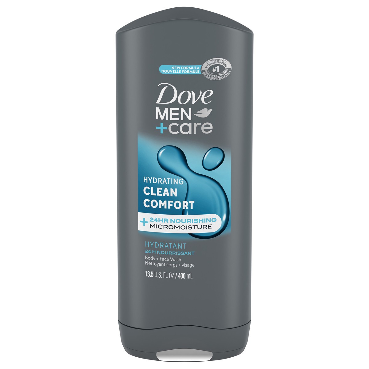 slide 1 of 4, Dove Body and Face Wash Hydrating Clean Comfort, 13.5 oz, 13.50 oz