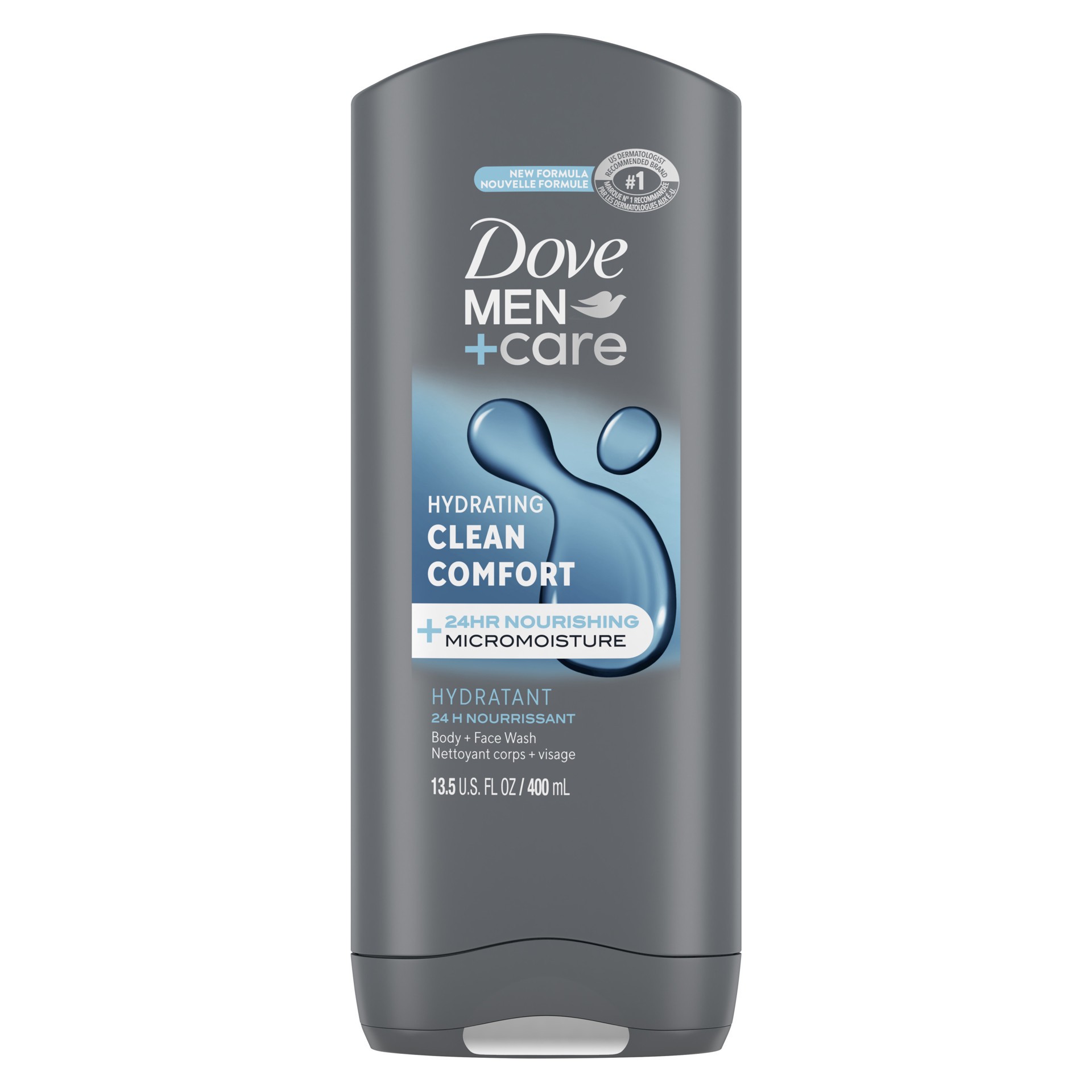 slide 1 of 4, Dove Body and Face Wash Hydrating Clean Comfort, 13.5 oz, 13.5 oz