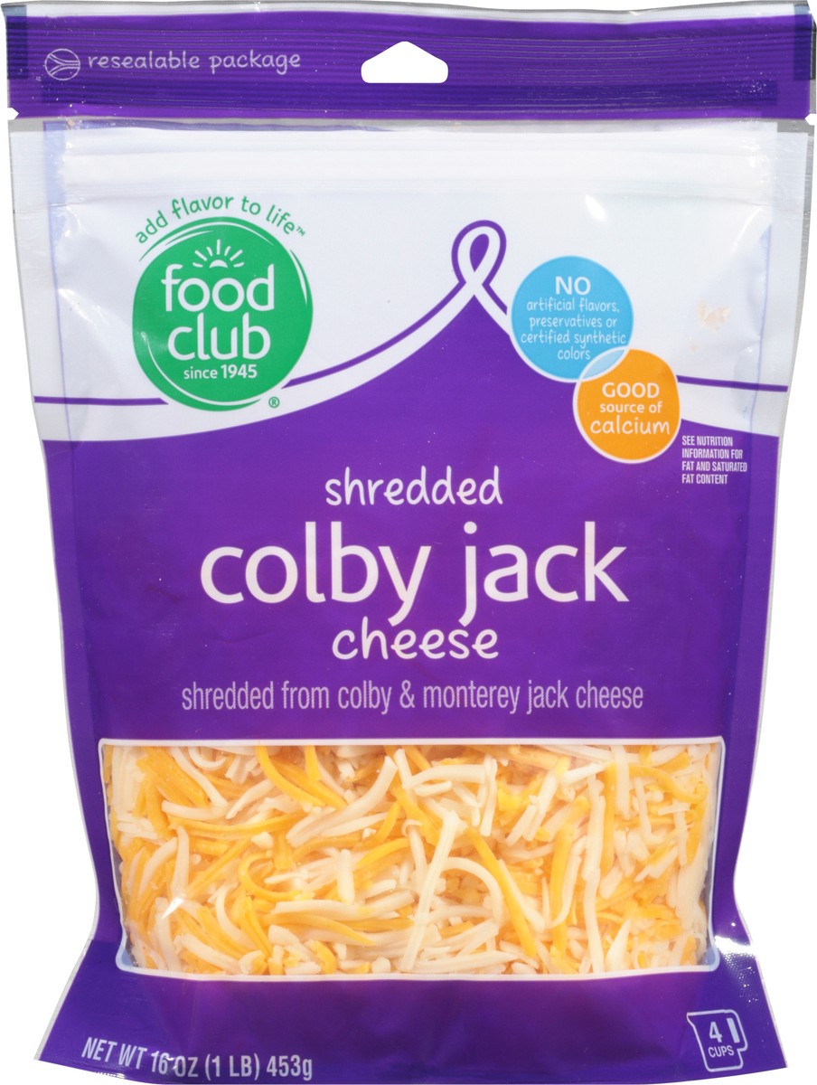 slide 9 of 11, Food Club Colby Jack Shredded Cheese 16 oz, 16 oz