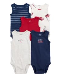 Carters Baby 5-Pack Short-Sleeve Bodysuits Multi 3M