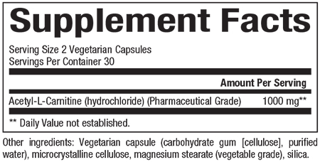 slide 2 of 2, Natural Factors Acetyl-l-carnitine Dietary Supplement, 1 ct