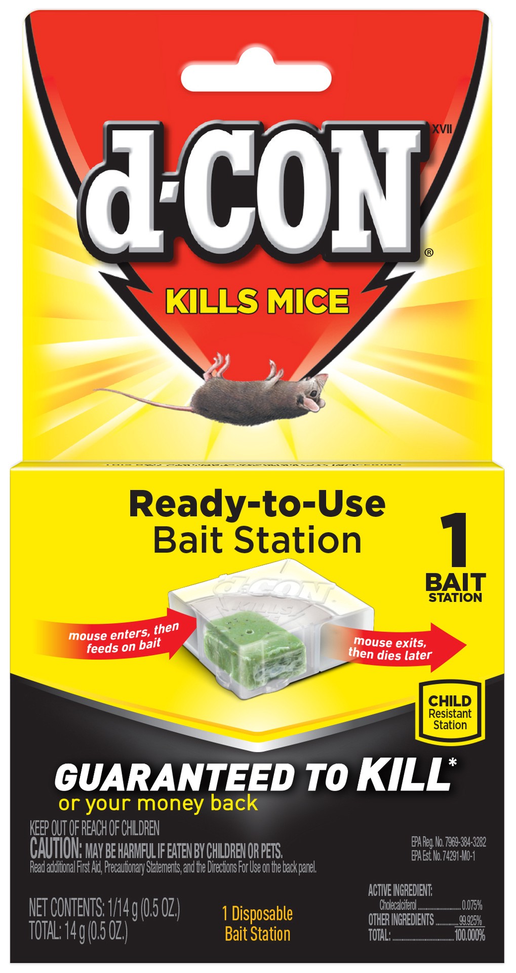 slide 1 of 3, d-Con Mice Bait Station, 1 ct