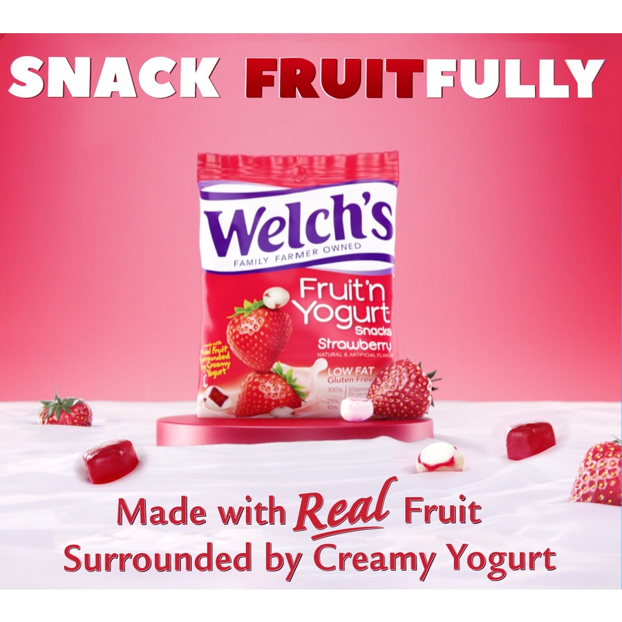 slide 2 of 9, Welch's Cherry Fruit 'n Yogurt Snacks, 8 ct; 0.8 oz