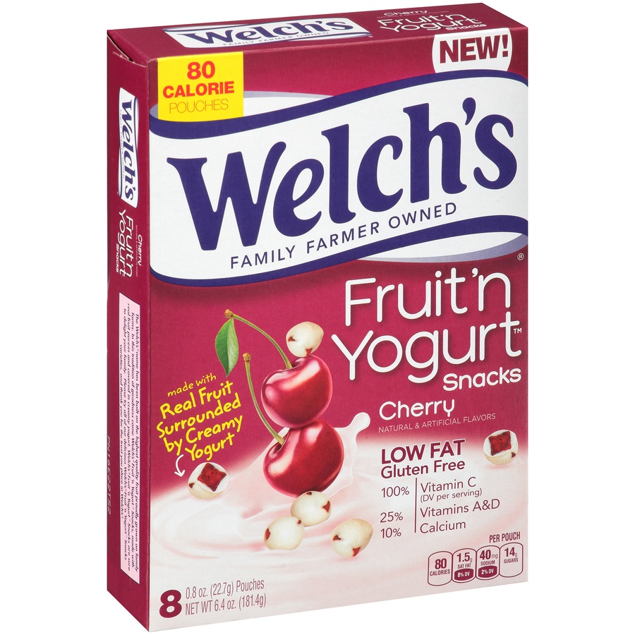 slide 3 of 9, Welch's Cherry Fruit 'n Yogurt Snacks, 8 ct; 0.8 oz