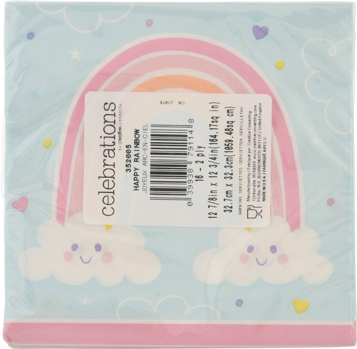 slide 6 of 9, Celebrations Happy Rainbow Lunch Napkin, 2 ct