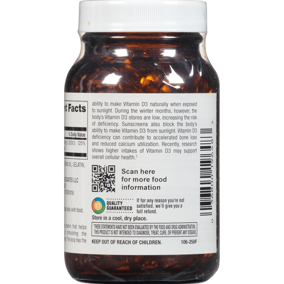 slide 6 of 8, Full Circle Market Vitamin D3 25 Mcg 1,000 Iu Supports Strong Bones & Teeth Dietary Supplement Softgels, 250 ct