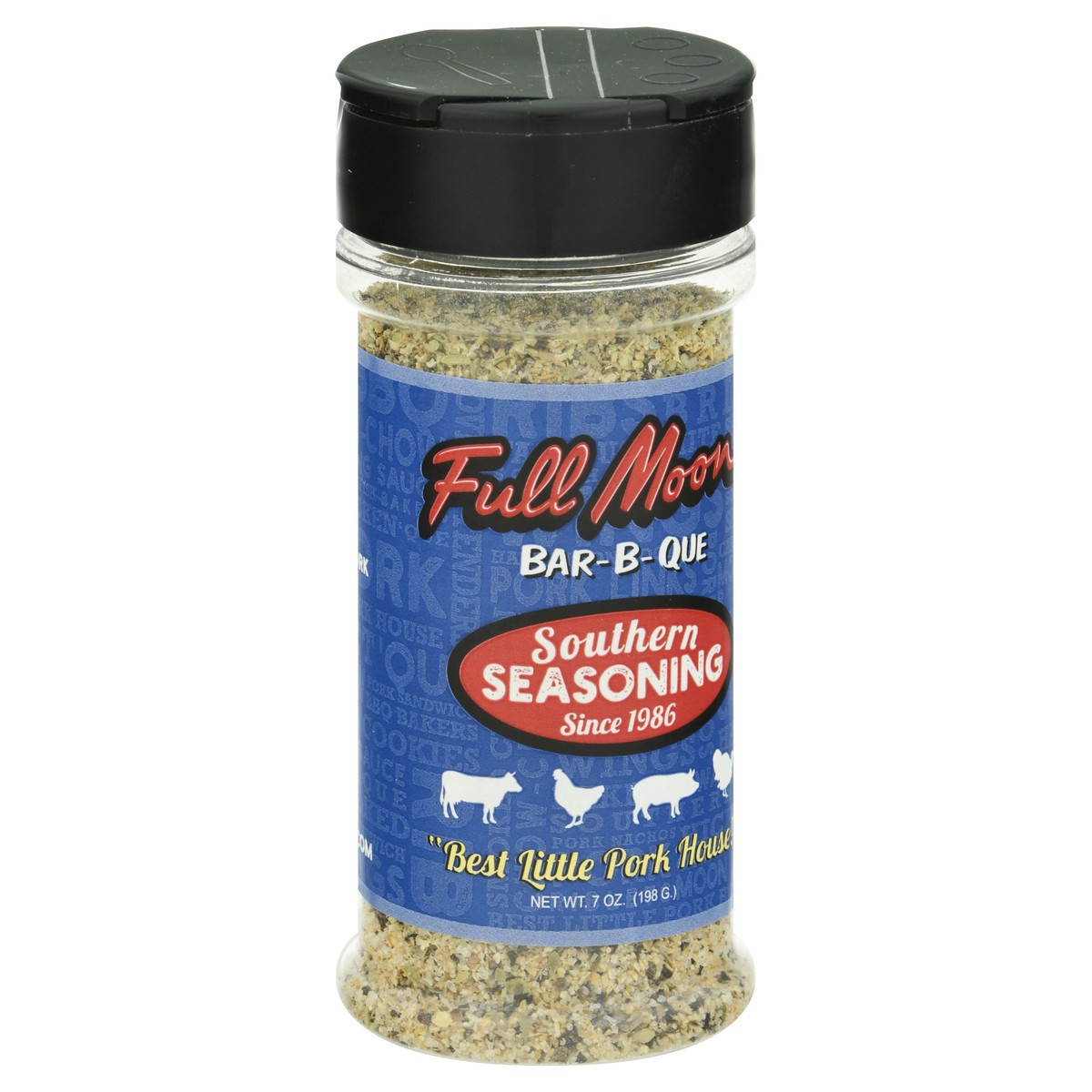 slide 11 of 12, Full Moon Southern Bar-B-Que Southern Seasoning 7 oz, 7 oz