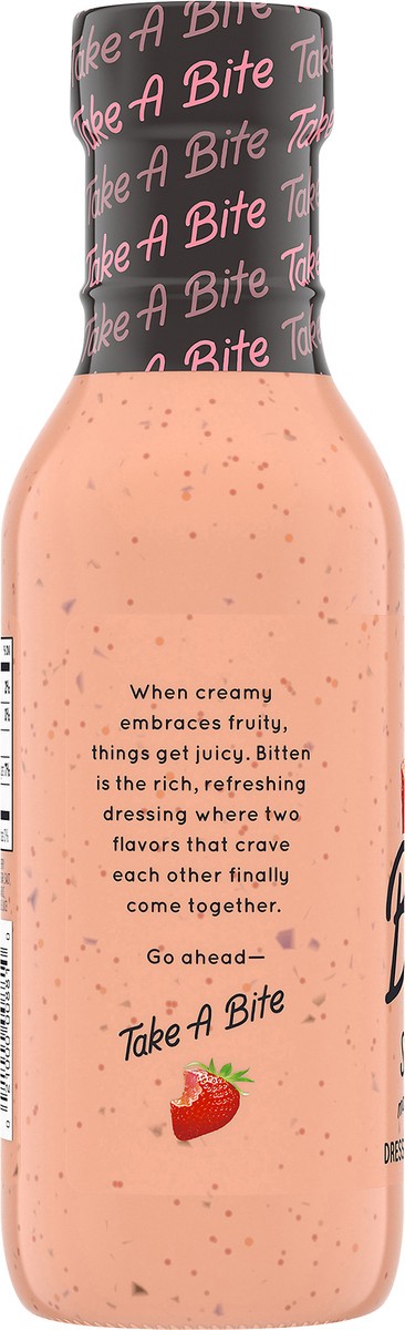 slide 8 of 9, Bitten Creamy Strawberry Dressing with Real Fruit, 12 fl oz Bottle, 12 fl oz