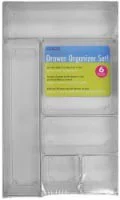 Interdesign Drawer Organizer Set 6 Piece - Clear