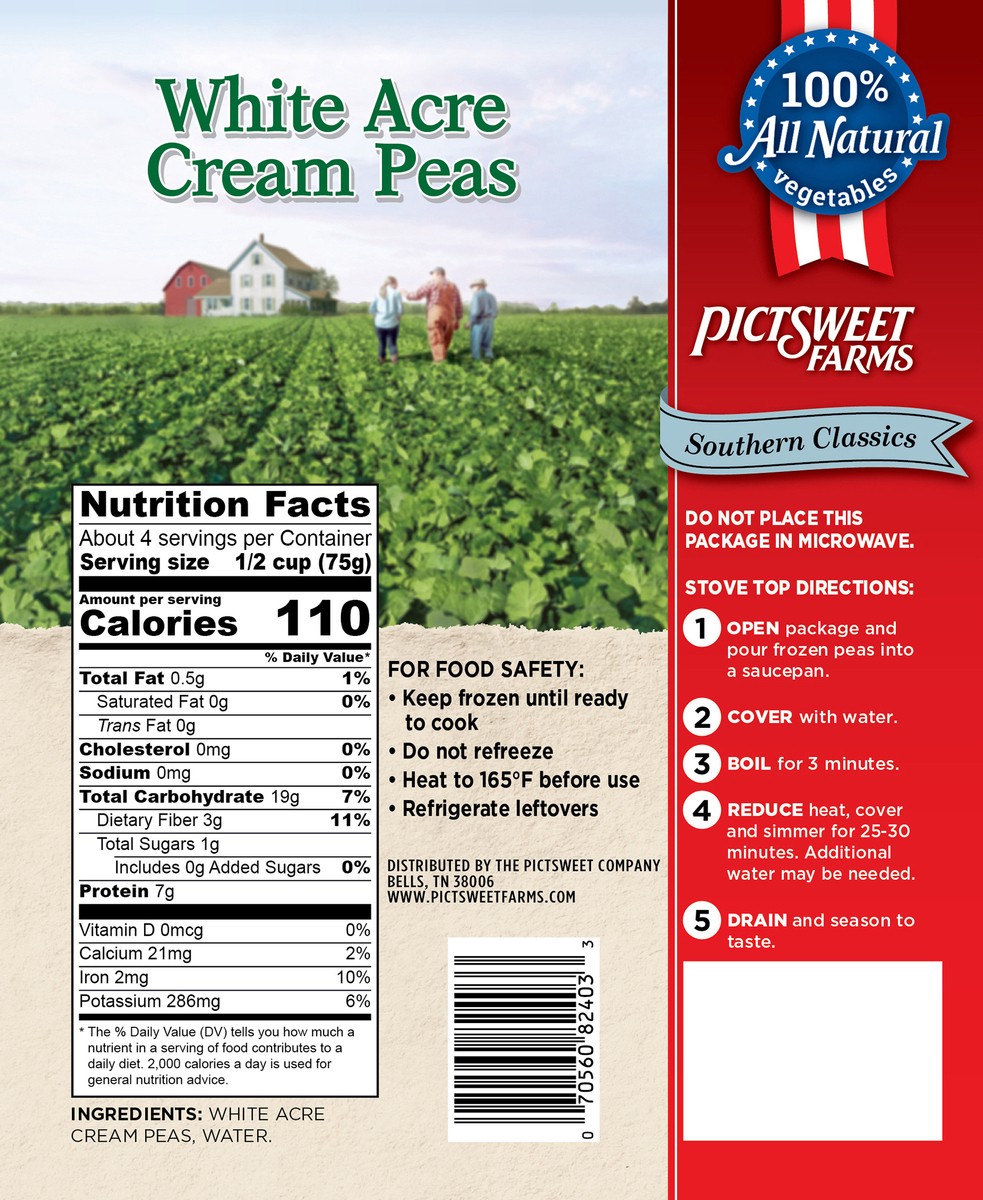 slide 2 of 3, Pictsweet White Acre Peas, 10 oz