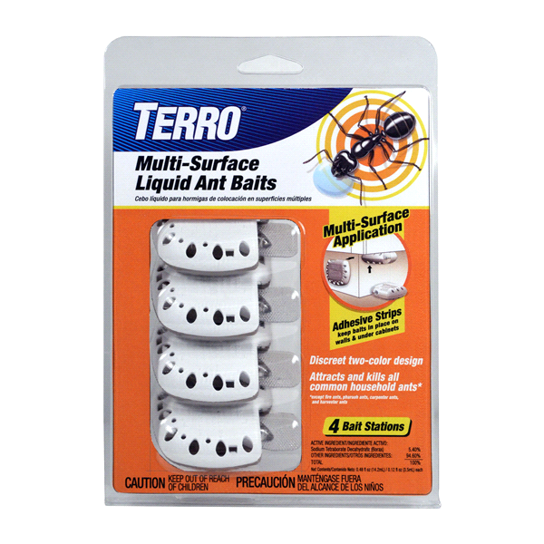 slide 1 of 1, TERRO Multi-Surface Ant Bait Stations, 4 ct