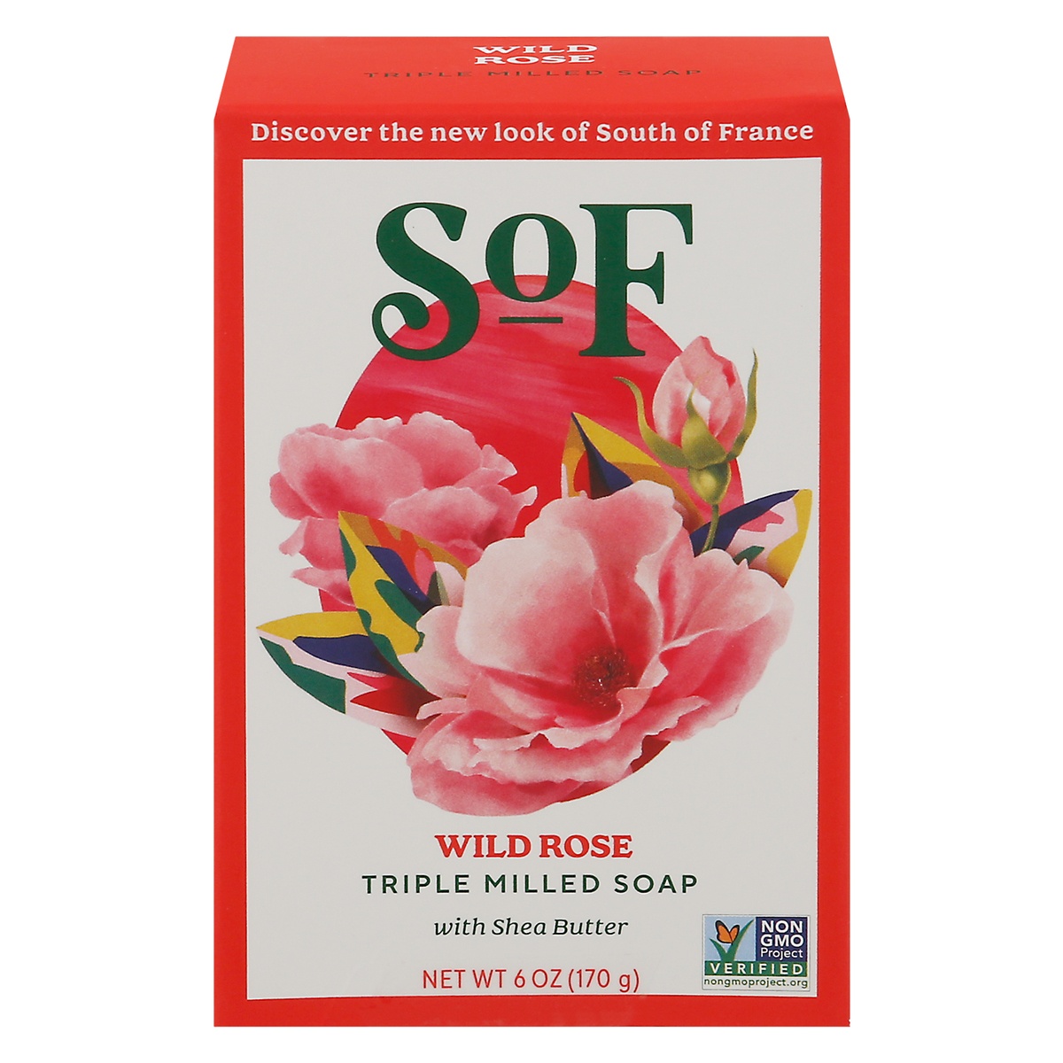 slide 1 of 1, South of France Triple Milled Wild Rose Soap with Shea Butter 6 oz, 6 oz