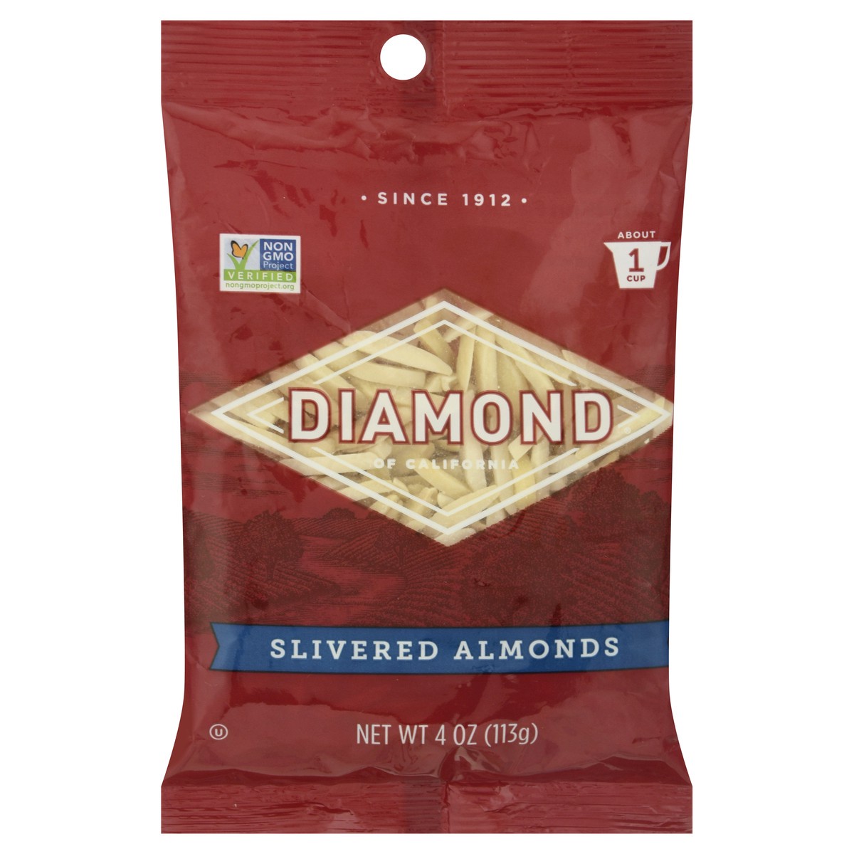 slide 1 of 12, Diamond Slivered Almonds 4 oz, 4 oz