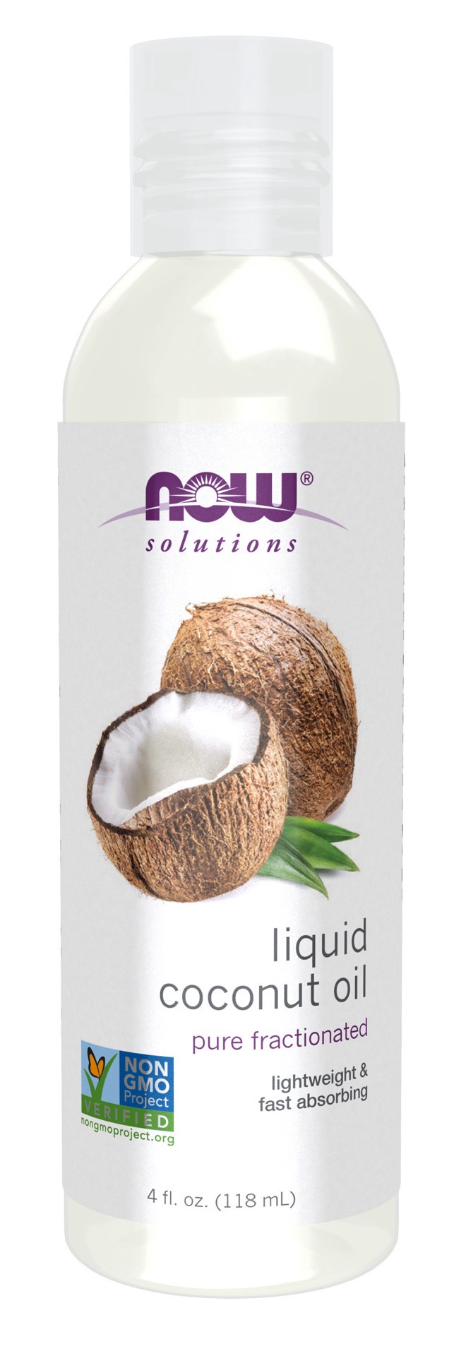slide 1 of 5, NOW Solutions Liquid Coconut Oil - 4 fl. oz., 4 fl oz