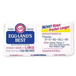 Eggland's Best Cage Free Large White Eggs, 18 count