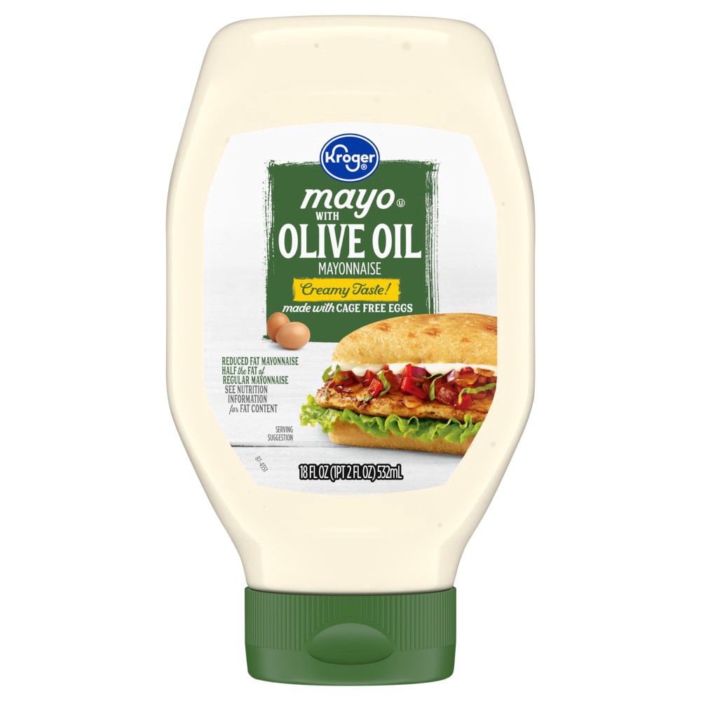 slide 1 of 2, Kroger® Mayo with Olive Oil, 18 fl oz