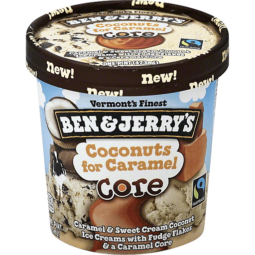 slide 1 of 3, Ben & Jerry's Coconuts For Caramel Core Ice Cream, 16 oz