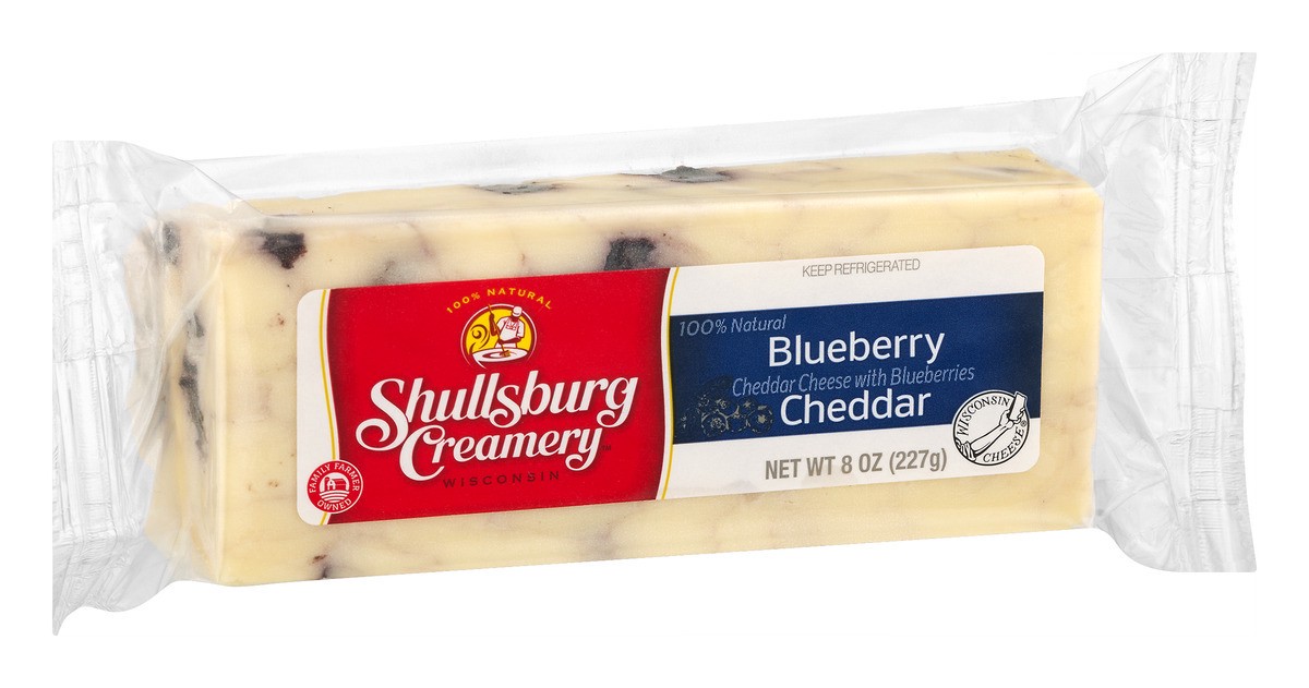 slide 2 of 10, Shullsburg Creamery Blueberry Cheddar Cheese, 8 oz