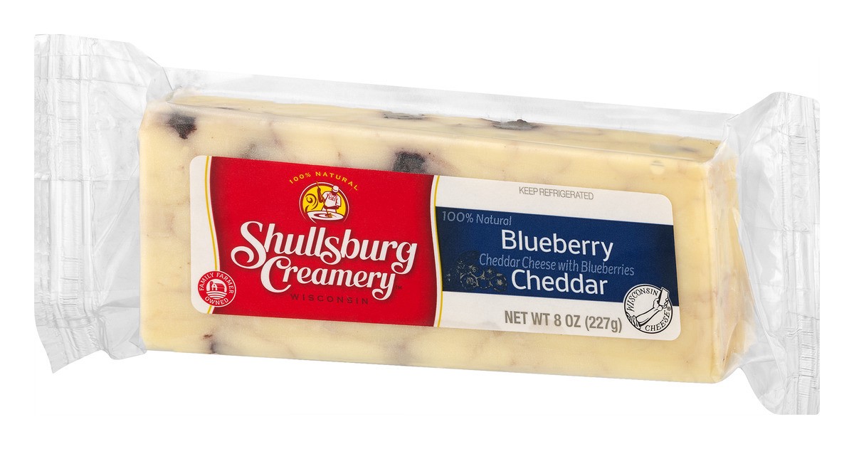 slide 3 of 10, Shullsburg Creamery Blueberry Cheddar Cheese, 8 oz