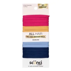 scünci All Hair Seamless Ponytailers - 12 ea