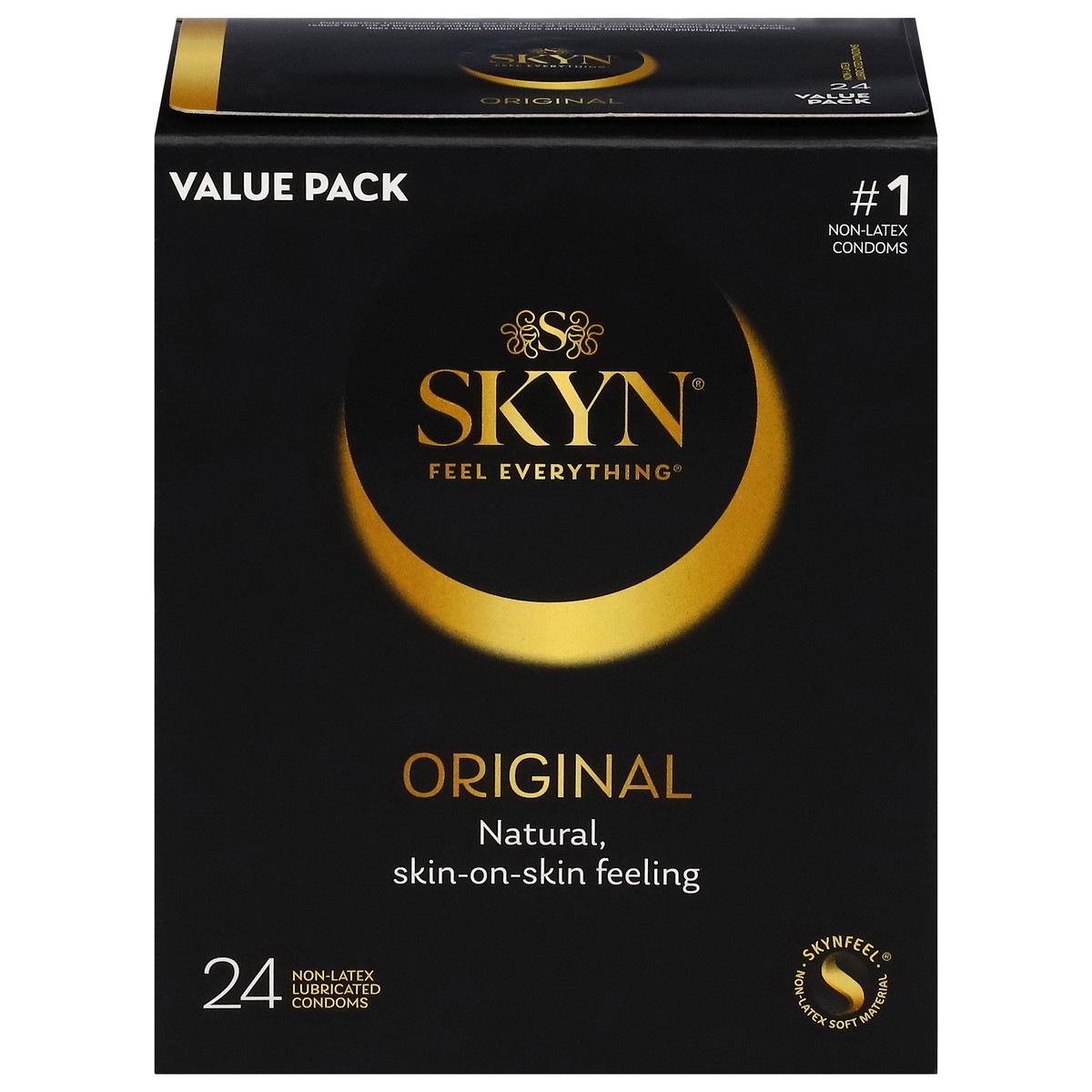 slide 1 of 4, SKYN Feel Everything Original Non-Latex Lubricated Condoms 24 ea, 24 ct