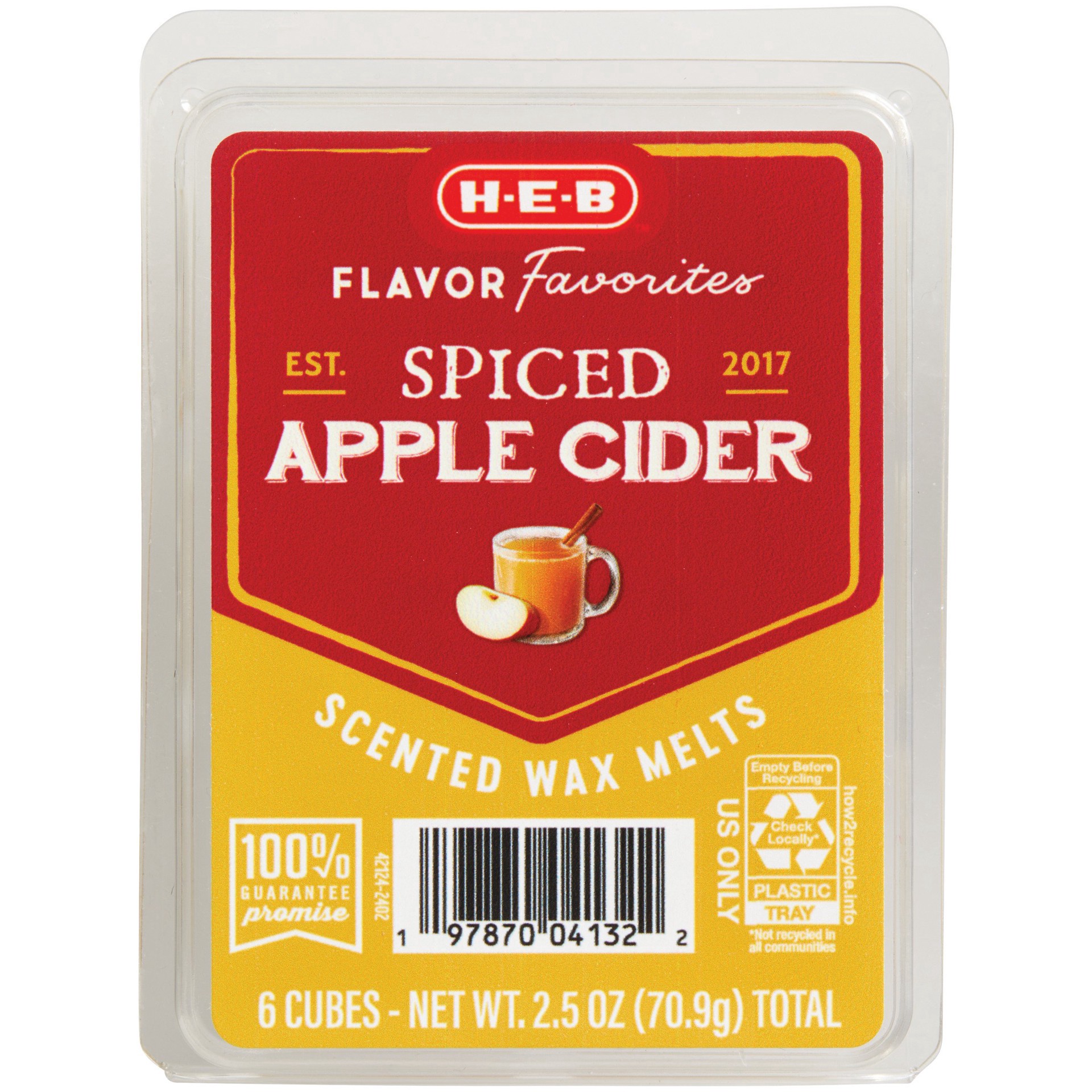 slide 1 of 1, H-E-B Flavor Favorites Spiced Apple Cider Scented Wax Melts, 2.5 oz