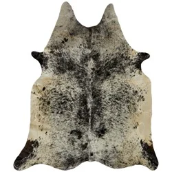 Texas Proud Cowhide Area Rug - White & Black