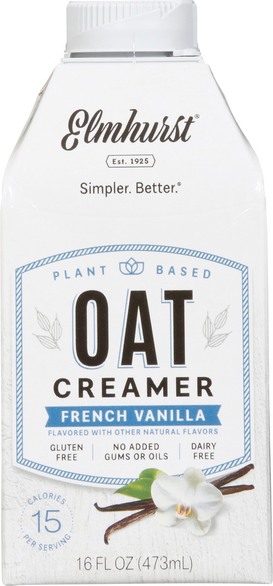 slide 4 of 9, Elmhurst Plant Based French Vanilla Oat Creamer - 16 fl oz, 16 fl oz
