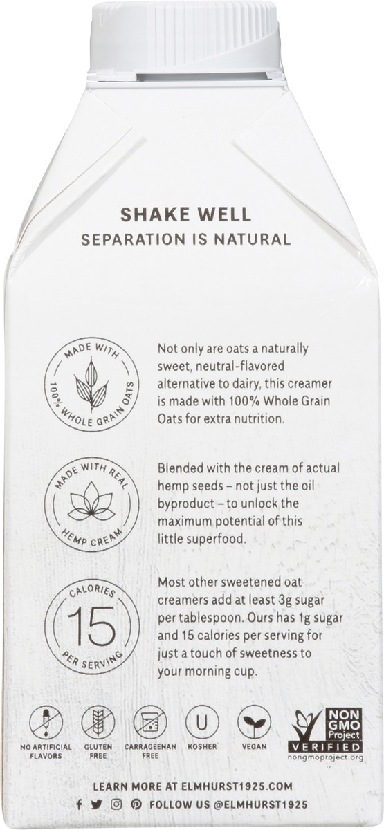 slide 5 of 9, Elmhurst Plant Based French Vanilla Oat Creamer - 16 fl oz, 16 fl oz