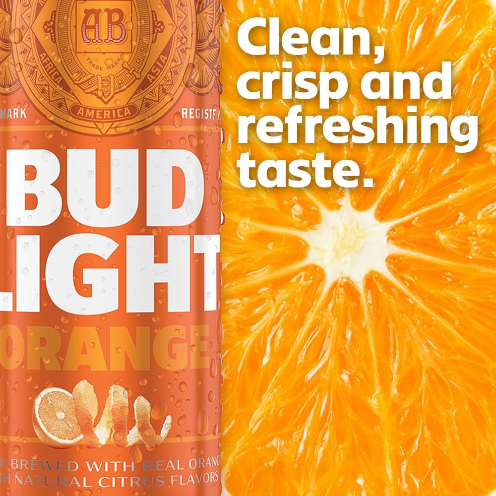 slide 3 of 7, Bud Light Orange Orange Beer, 12 fl oz