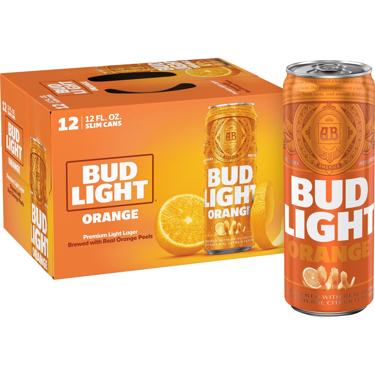 slide 1 of 7, Bud Light Orange Orange Beer, 12 fl oz