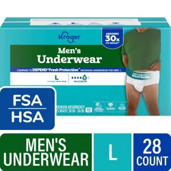 Kroger Adult Incontinence Underwear for Men, Large, Maximum Absorbency