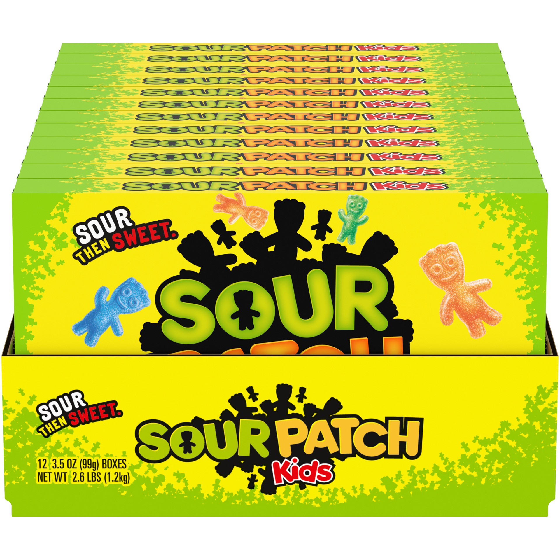 slide 1 of 5, SOUR PATCH KIDS Soft & Chewy Candy, Bulk Candy, 12 - 3.5 oz Boxes, 42 oz