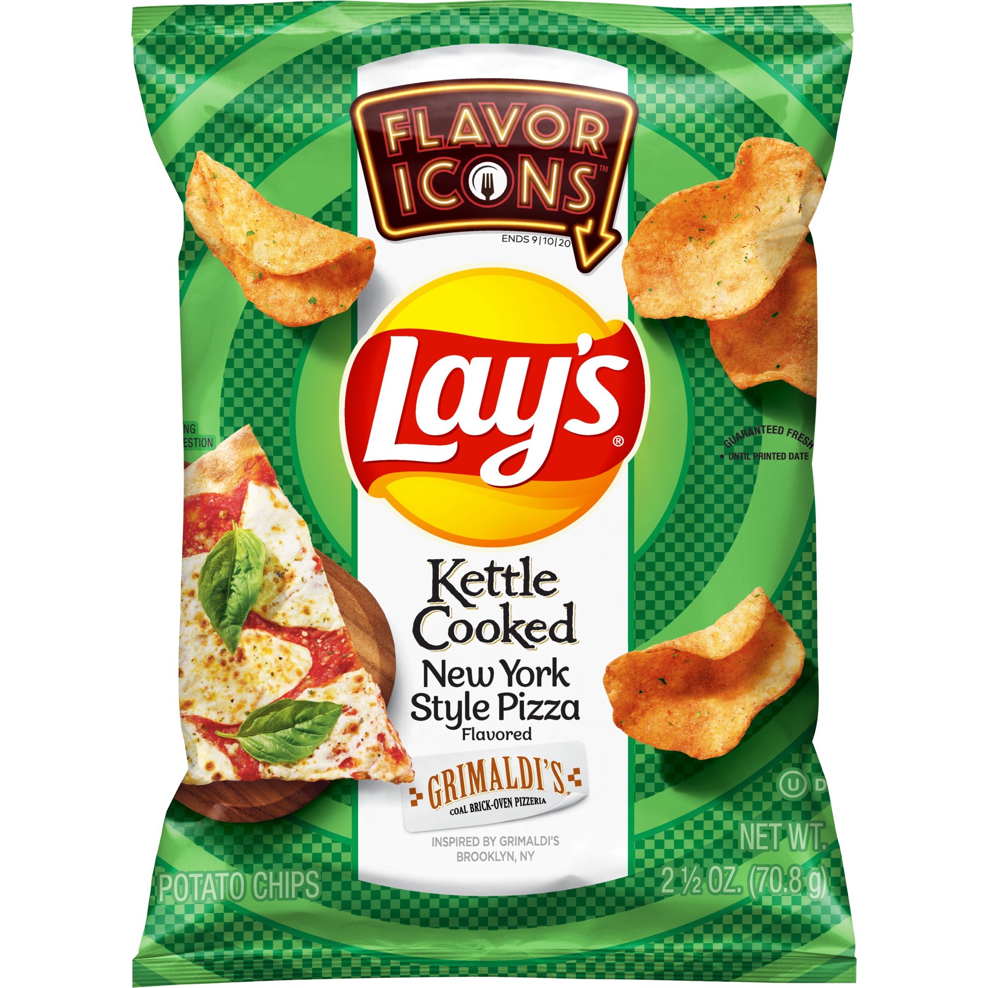 slide 1 of 1, Lay's Lays Ny Style Pizza Chips Kettle Cooked, 2.5 oz