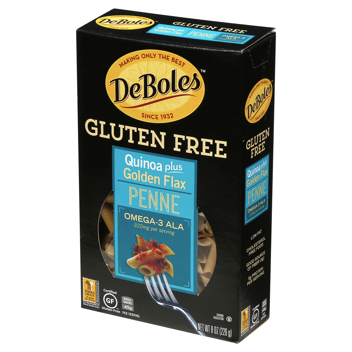 slide 2 of 7, DeBoles Gluten Free Quinoa Plus Golden Flax Penne Pasta, 8 oz