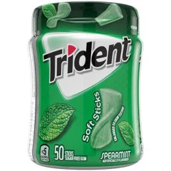 Trident Sugar Free Spearmint Gum 50 Sticks