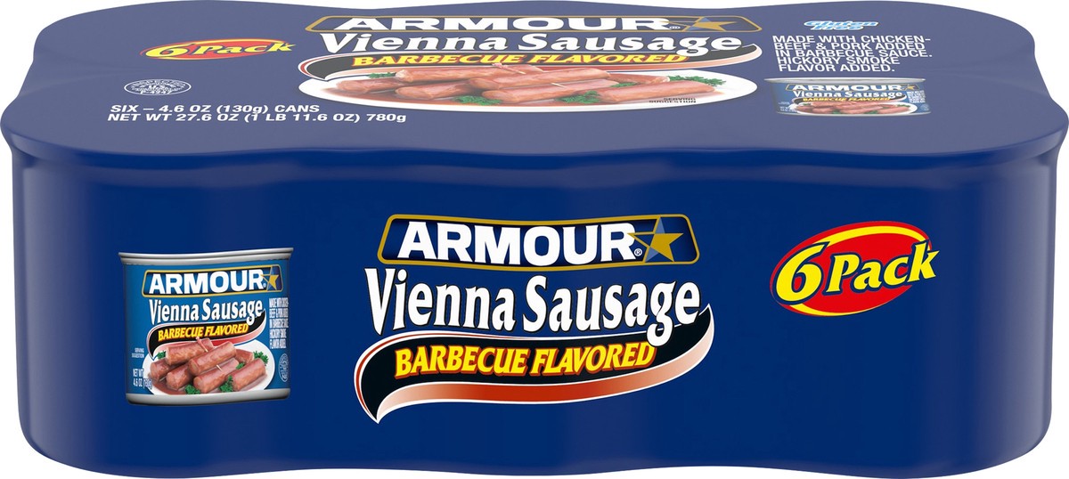 slide 1 of 10, Armour Bbq Vienna Sausage 6 Pk, 6 ct