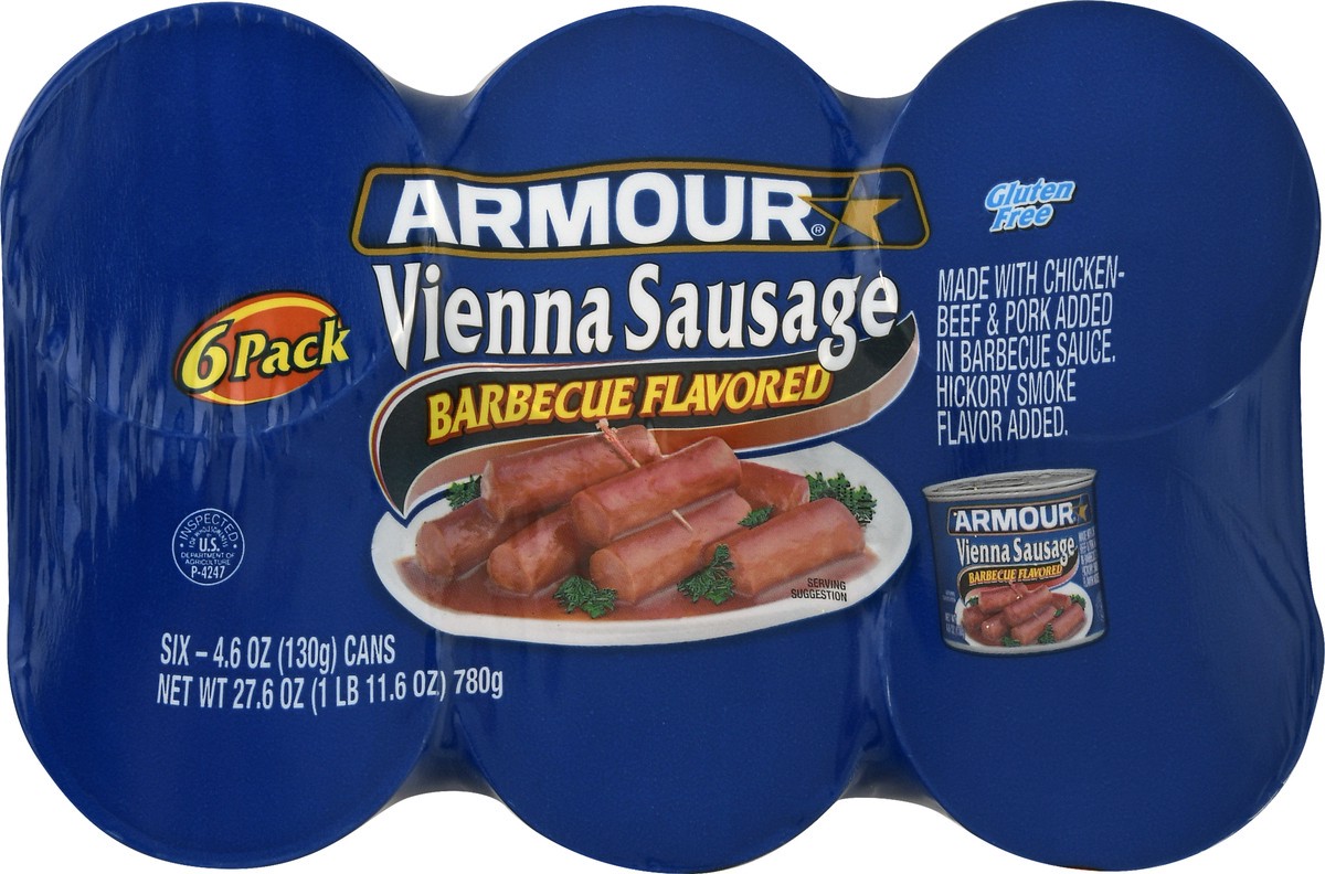 slide 10 of 10, Armour Bbq Vienna Sausage 6 Pk, 6 ct