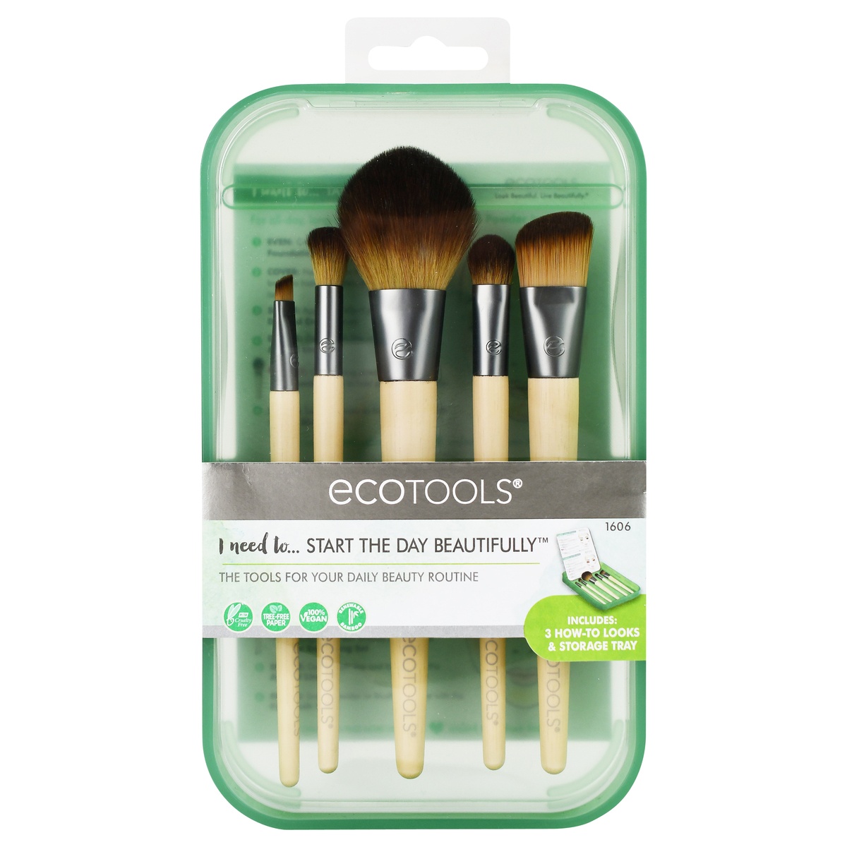 slide 1 of 4, EcoTools Fresh Face Everyday Makeup Brush Set - 5pc, 5 ct