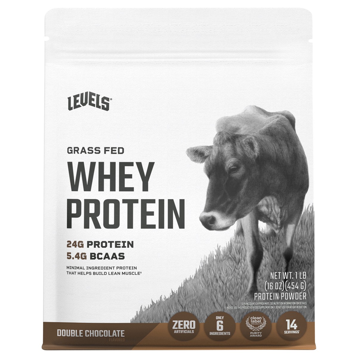 slide 1 of 9, Levels Whey - Double Chocolate - 1 lb, 16 oz