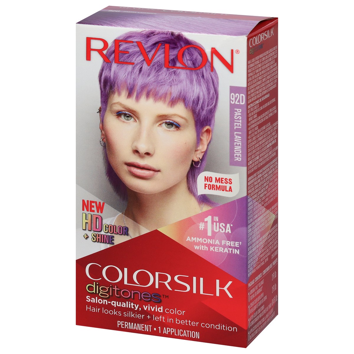 slide 4 of 9, Revlon ColorSilk Digitones 92D Pastel Lavender Permanent Hair Color 1 ea, 1 ct
