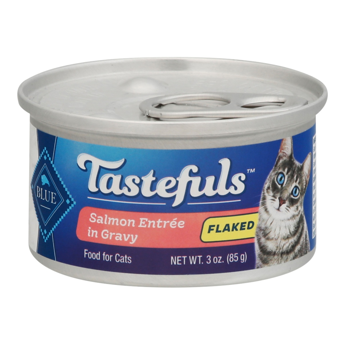 slide 1 of 1, Blue Buffalo Blue Tastefuls Flaked Salmon Entree in Gravy Cat Food 3 oz, 3 oz