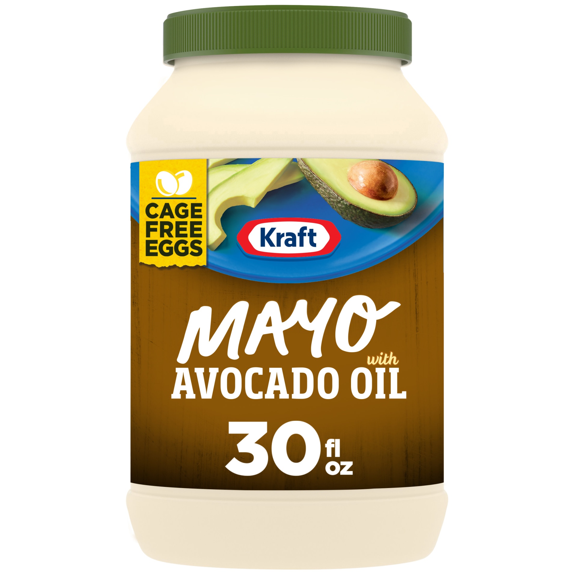 slide 1 of 7, Kraft Mayo with Avocado Oil Reduced Fat Mayonnaise Jar, 30 fl oz