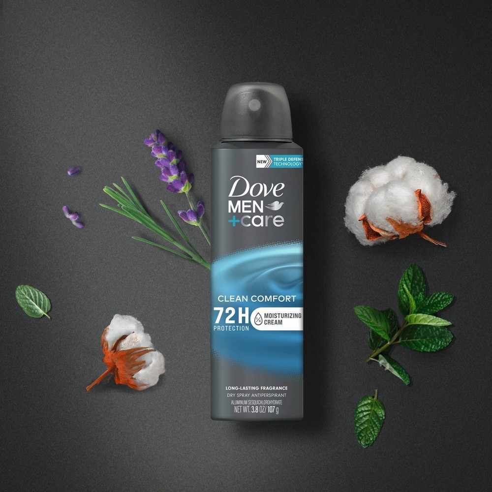 slide 2 of 11, Dove Men+Care Clean Comfort Dry Spray Antiperspirant, 3.8 oz