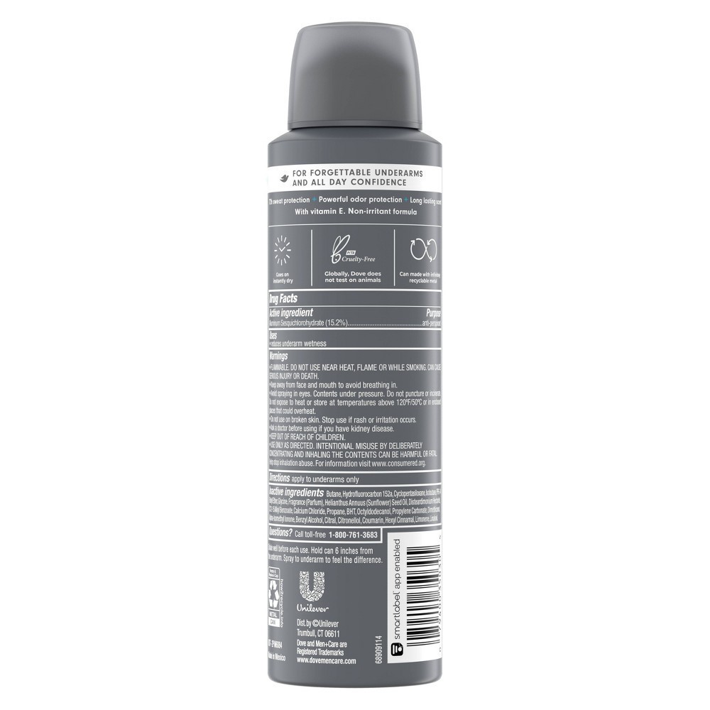 slide 10 of 11, Dove Men+Care Clean Comfort Dry Spray Antiperspirant, 3.8 oz