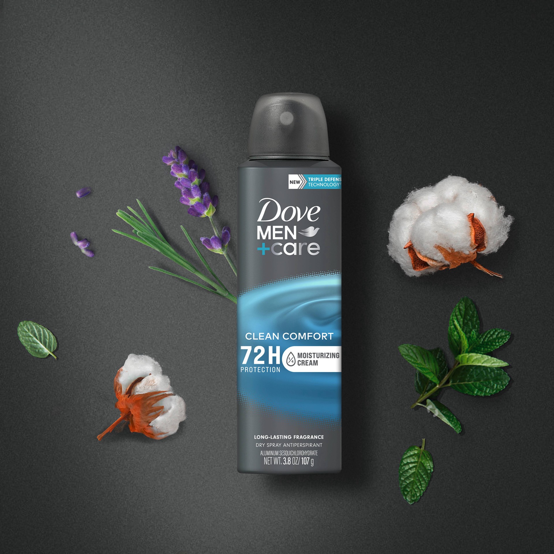 slide 3 of 11, Dove Men+Care Clean Comfort Dry Spray Antiperspirant, 3.8 oz