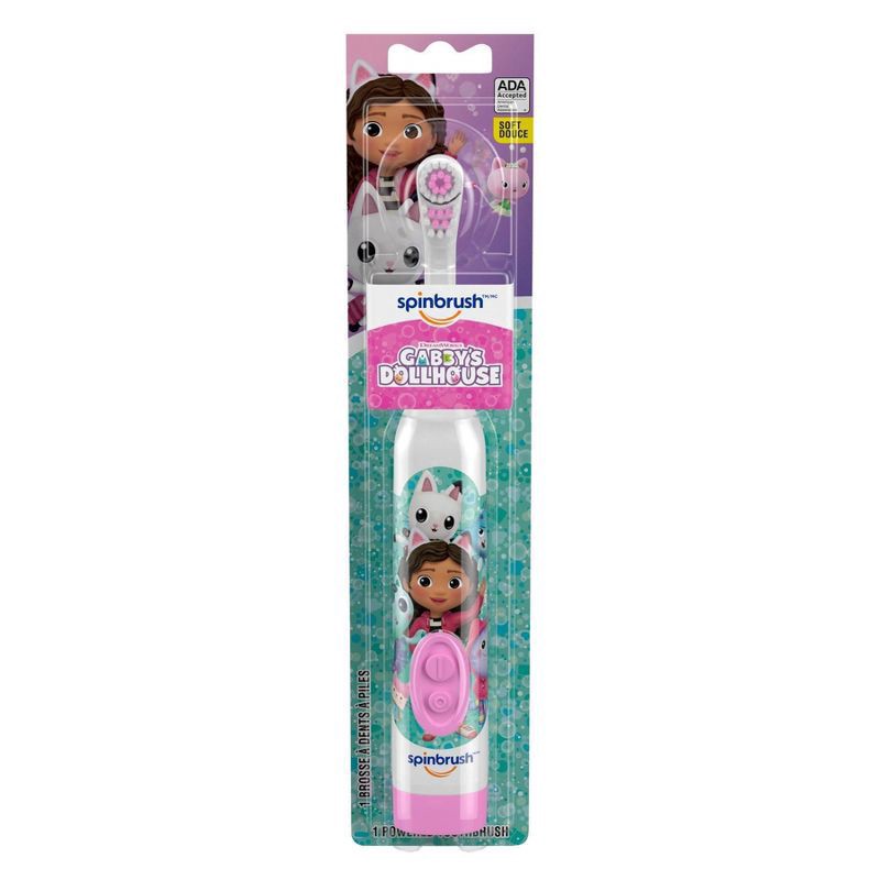 slide 1 of 10, Spinbrush Gabby's Dollhouse Kids Spinbrush Electric Battery Toothbrush, Soft, 1 ct, 1 ct
