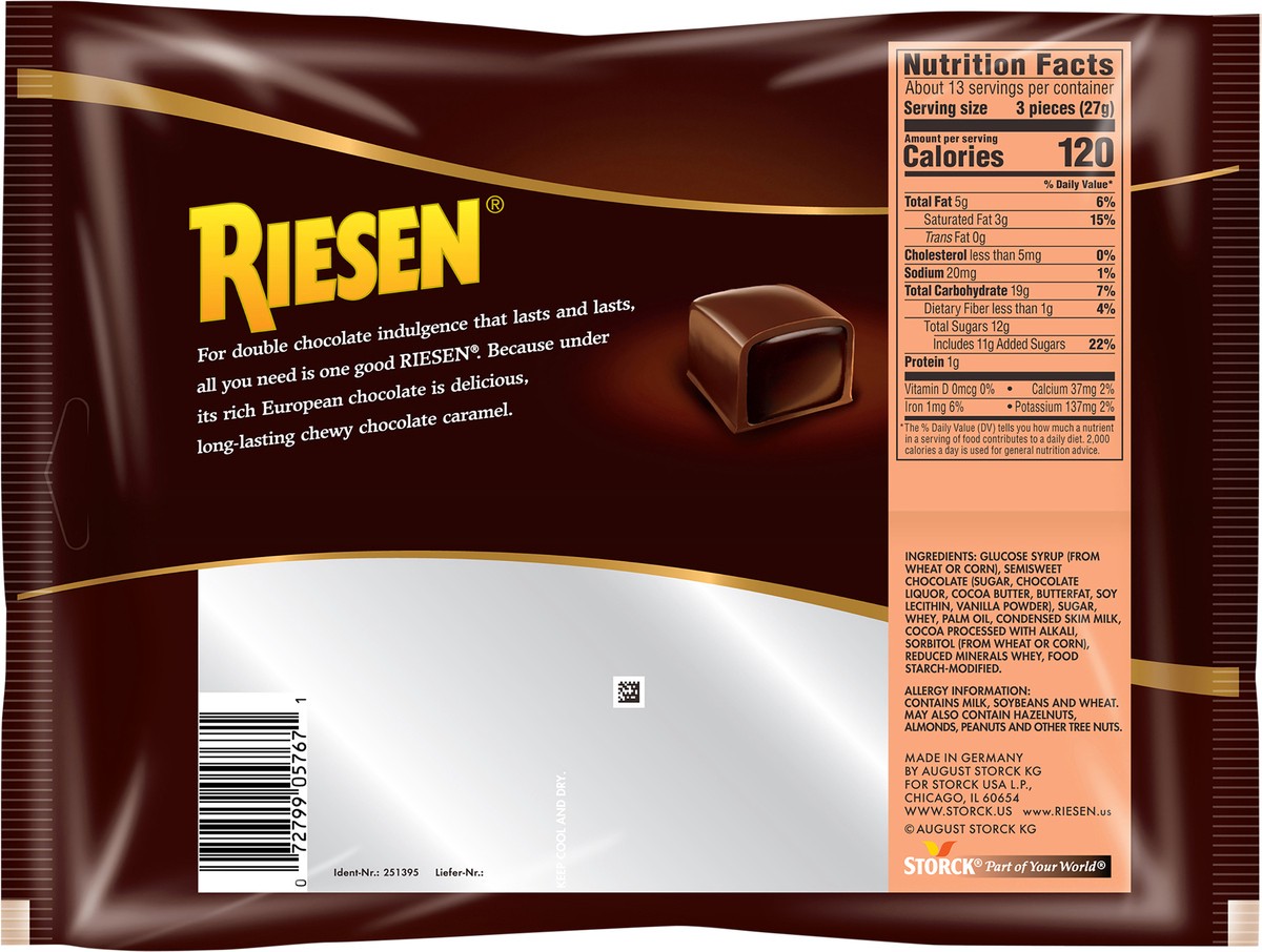 slide 3 of 3, Riesen Chocolate Covered Chewy Caramel Candy, 12 Oz, 12 oz