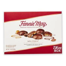 FANNIE MAY Mini Pixies Milk chocolate Caramel and Pecans - 7.16oz Box G201