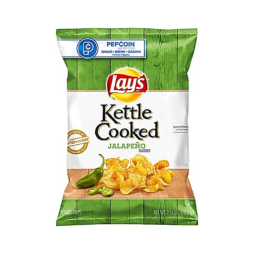 slide 1 of 1, Lay's Kettle Cooked Jalapeno, 2.5 oz